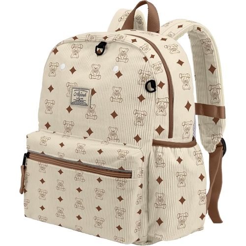 Corduroy Toddler Backpack for Boys 2-5: Preschool Backpack for Boys Girls - Cute Kids Backpack for Boys 13.5" H Fit Folder