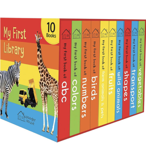 My First Library: Boxset of 10 Board Books for Kids