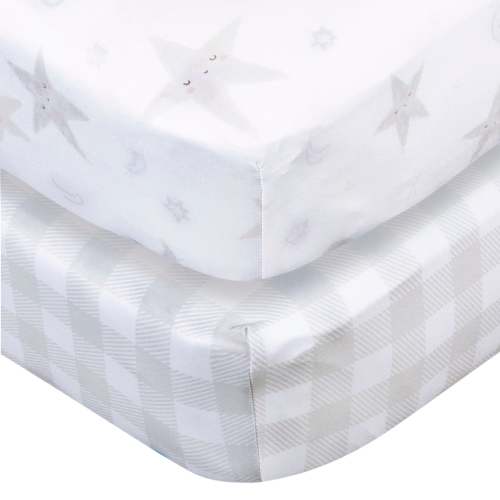 2-Pack Neutral Celestial Stretchy Crib Sheets