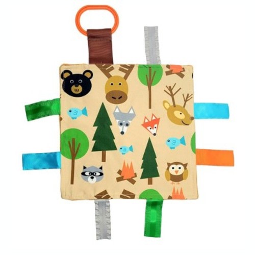Baby Jack The Learning Lovey Forest Woodland Animals Fox Fish Deer Racoon Crinkle Sensory Tag Toy 8" x 8"
