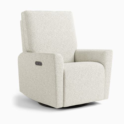 Storkcraft Santorini Deluxe Power Recliner Swivel Glider - Ivory Boucle