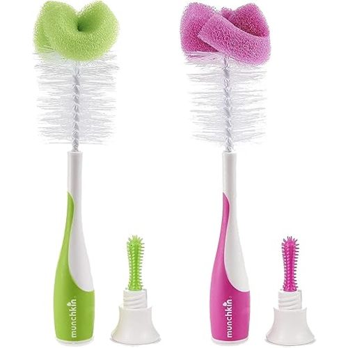 Munchkin Sponge Bottle Brush 2 pack - Assorted Colors 16021,16031