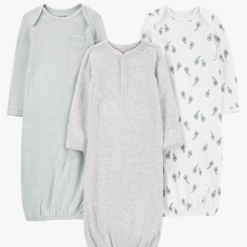 Simple Joys by Carter's unisex-baby 3-pack Neutral Cotton Sleeper Gown