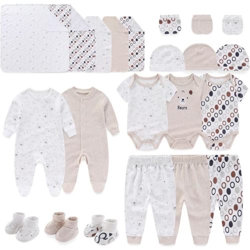 JELYLOVE Baby Boy Girl Layette Sets 22 Packs New Born Boy Girl Clothes