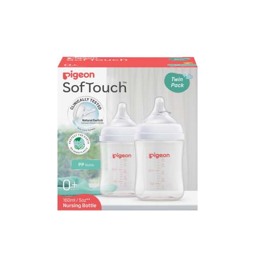 SOFTOUCH BPP BOTTLE PP TWIN PACK 160ML – Pigeon Australia