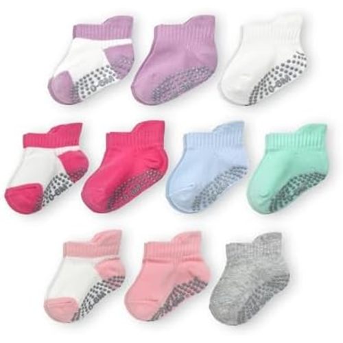 Fruit of the Loom Cotton Grip Socks for Baby and Toddler