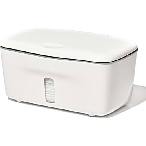 Amazon.com: OXO Tot Perfect Pull Baby Wipes Dispenser, Refillable Wipe Holder, Gray | One-Hand Pull Wipes Dispenser, Holds Standard Packs, Baby Wipe Container, Secure Lid with Weighted Plate