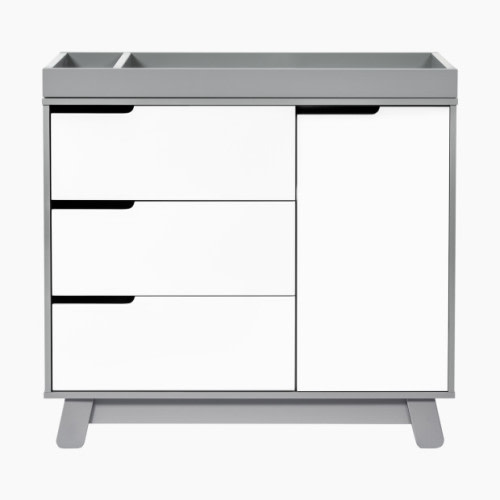 babyletto Hudson 3-Drawer Changer Dresser - Grey/White