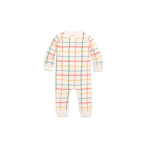 Baby Sweatshirt Romper In Oat Blooms, 6-12M