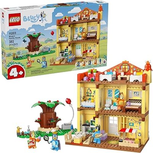 Lego Bluey: Bluey’s Family House - Toddler Toy for 4 Year Old Boys and Girls - House Playset Includes Bluey and 5 Popular Characters - Great Birthday Gift Idea for Preschoolers - 11203