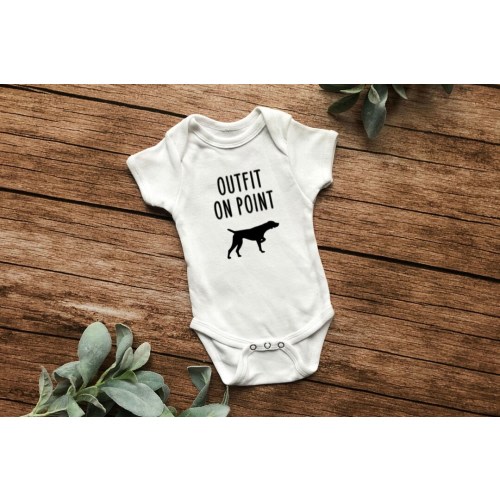 Outfit on Point Baby Bodysuit / Pointing Dog Breeds