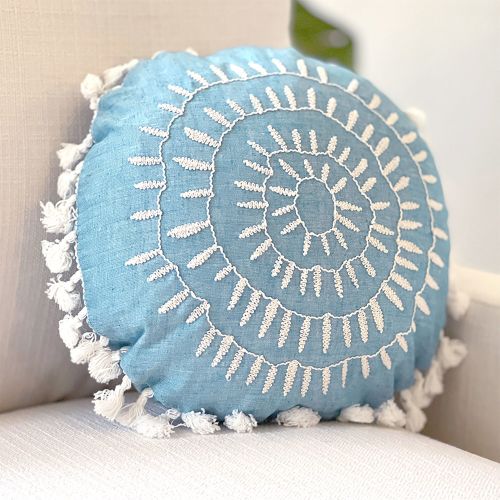 Caspian Round Pillow for Newborn | Crane Baby