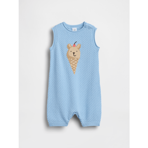 Baby Ice Cream Bear Crochet Shorty One-Piece