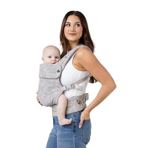 Mabē Monarch Ergonomic Baby Carrier - Premium Cotton Soft Structured Infant Carrier with Hip Healthy Design, 3 Carry Positions for Newborn to Toddler (9-46 lbs) (Ashland Camo)
