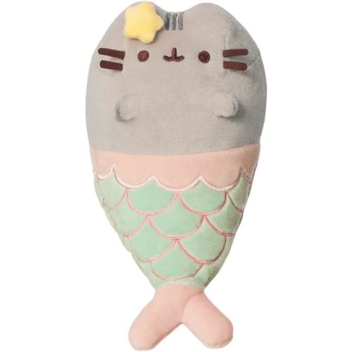 Aurora World, 61517, Mermaid Pusheen, Eco-Responsible Plush, Pink, Pink & Aqua