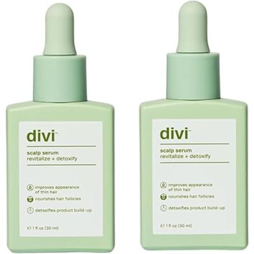 Divi Scalp Serum for Thinning Hair Clinically Tested, Non-Greasy Formula with Amino Acids, Caffeine & Rosemary Oil Promotes Healthy Scalp & Fuller-Looking Hair, Reduces Oil & Product Buildup