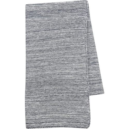 Lambs & Ivy Baby Cotton Blanket - Blue/White Marl Textured Knit, 100% Cotton, Neutral Baby Blanket, 30"x40", Soft & Lightweight