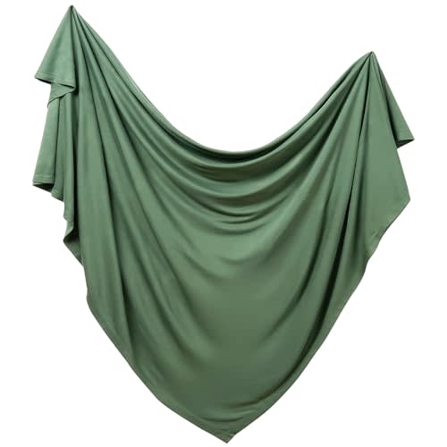 PurComfy Supersoft Swaddle Blanket, Premium Bamboo Viscose Baby swaddling Blankets for Newborns, Lightweight & Breathable Swaddle Blankets for Boys and Girls, 47” x 47”, Neutral Baby Essentials