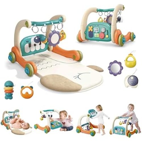 3 in 1 Baby Activity Gym Center with Music & Light,Play Mat for Baby 0 M+