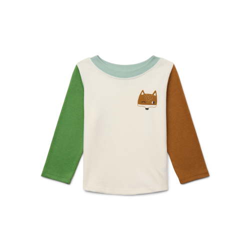 Garanimals Baby Boys Colorblock Graphic Tee with Long Sleeves, Sizes 0M-24M