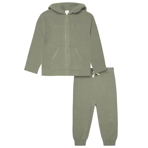 Modern Moments by Gerber Baby and Toddler Hooded Sweater Knit Jacket & Jogger