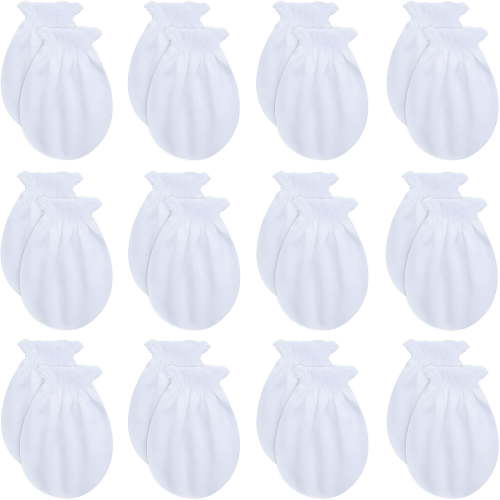 TELOLY No Scratch Mittens Cotton For Newborn Baby 0-6 Months Boys Girls