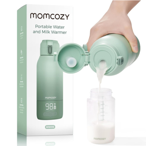 Momcozy Portable Milk Warmer for Travel – Dual Heating Modes for Breast Milk & Water, Portable Bottle Warmer with Fast Heating & Long Battery Life, 17 Ounces Large Capacity to Meet Your All-Day Needs