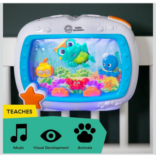 Baby Einstein Sea Dreams Soother Musical Crib Toy and Sound Machine, Newborn and up