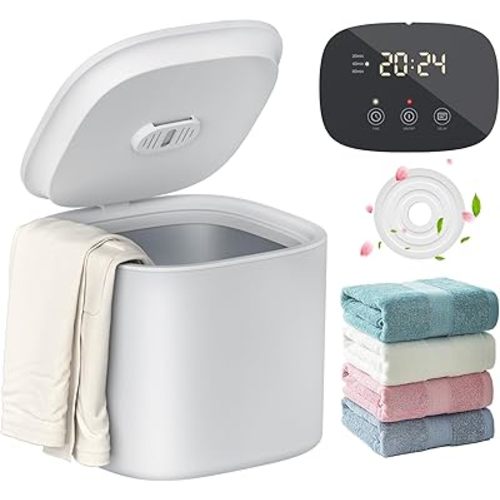 DOACE Towel Warmer Bucket, Medium Size Towel Warmers with Auto Keep Warm, Heat Time 20/40/60 Min Adjustable and Delay Time Up to 24 Hours, Hot Towel Warmer for Bathroom, Ideal Gift for Valentine's Day