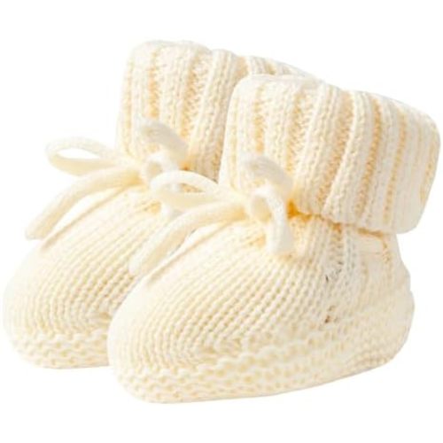 XIMEO Newborn Baby Shoes | Soft Knitted Infant Booties | Warm, Cozy & Lightweight Shoes for Boys & Girls