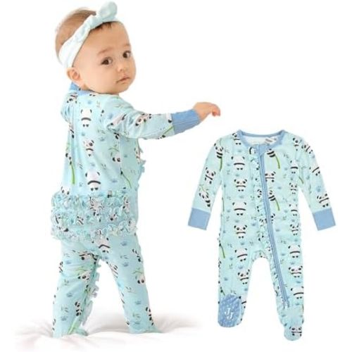Footie Ruffled One-Piece Rompers 0-36 Months