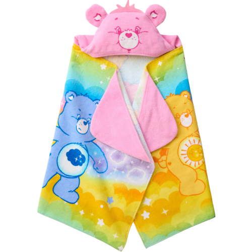 Care Bears Kids Hooded Bath Towel, 100% Cotton