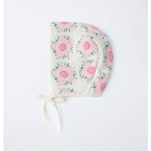 CROCHET FLOWER BONNET - Ecru | ZARA United States