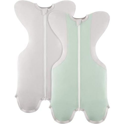 Susurration 2-Pack Organic Baby Swaddle Sleep Sacks - Swaddles for Newborns, Infant 0-3-6 Months, Baby Girls, Boys, Soft