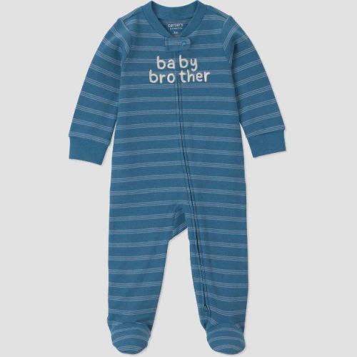 Carter's Just One You® Baby Boys' Striped "baby brother" Sleep N' Play - Blue Newborn