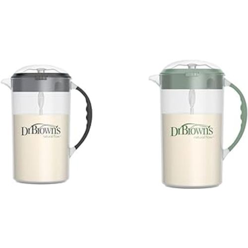 Dr. Brown's 32oz Baby Formula Mixing Pitchers, Black & Olive Colors, Set of 2