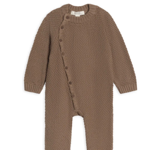 Casey Seed Stitch Sweater Knit Kimono Romper