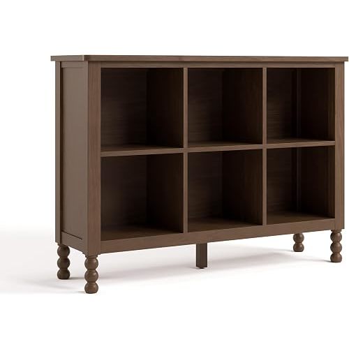 Storkcraft Rio 6 Cube Storage Organizer Bookcase, Hazelnut