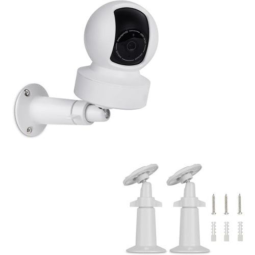 UYODM 2Pack Wall Mount Bracket Compatible with Kasa Indoor Pan/Tilt Smart Security Camera/TP-Link Tapo C200, 360 Degree Adjustable Security Mount Holder (Camera Not Included)