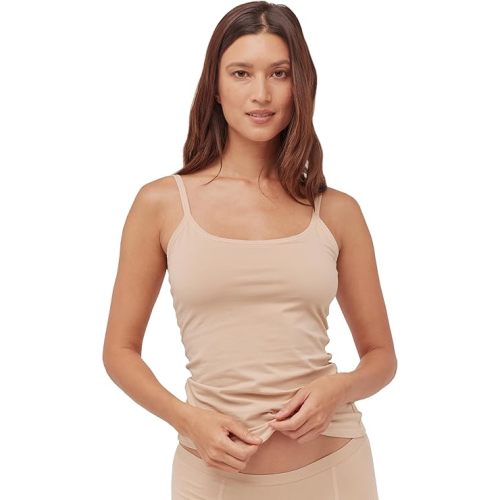Pact Womens Cotton Camisole Tank Top with Built-in Shelf Bra