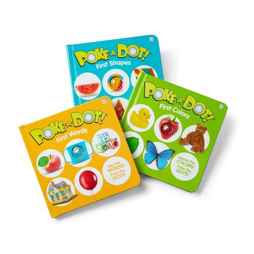 Melissa & Doug Poke-a-Dot! 3Pk First Words, Shapes & Colors, Interactive Children's Board Books with Buttons to Pop, Educational Sensory Toy for Toddlers & Preschoolers Ages 1+