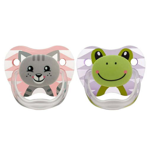 Dr. Brown's PreVent Pacifiers in Pink/Purple - 0-6 Months