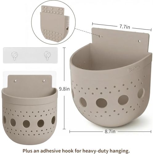 Silicone Bath Toy Organizer for Tub with Suction Cup - Bath Toy Storage Holder, Bathtub Toys Organizer and Holder for Easy Access & Sorting
