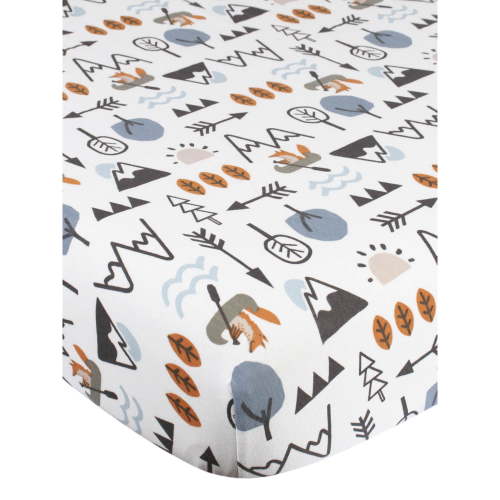 Modern Moments by Gerber Baby & Toddler Boy Ultra Soft Fitted Crib Sheet, Blue Outdoor
