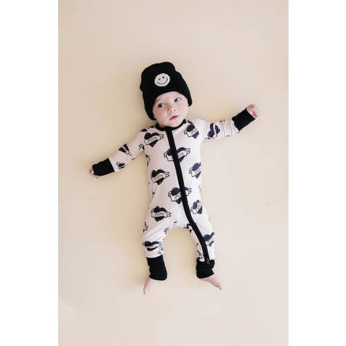 LUCKY PANDA KIDS Bamboo Zip Romper | Mom Tattoo - Shop