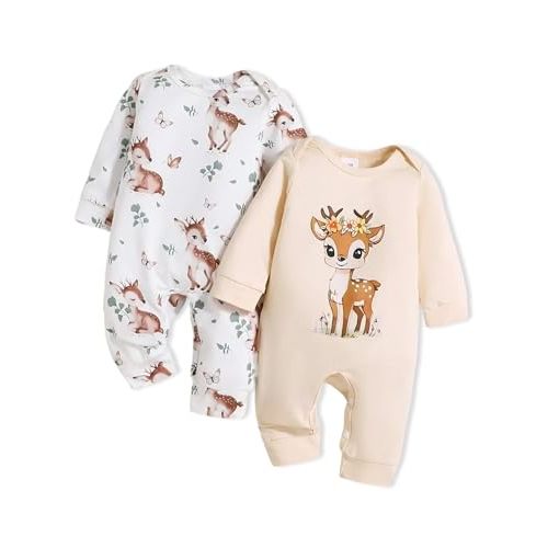 Newborn Baby Girl Clothes Fall Winter Outfits Infant Jumpsuit Letter Print Romper Coming Home Outfit 2Pcs Set