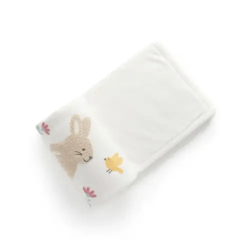 Purebaby Embroidered Lined Blanket Little Bunny | Baby Bunting AU