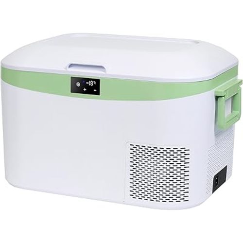12 Volt Refrigerator Portable Car Freezer 13.5 Quart (12.8 Liter) Compressor Cooler 12V/24V DC 110～240 Volt AC for Truck Van RV Camper SUV Boat Travel Camping Road Trips Tailgating -18℃~+15℃