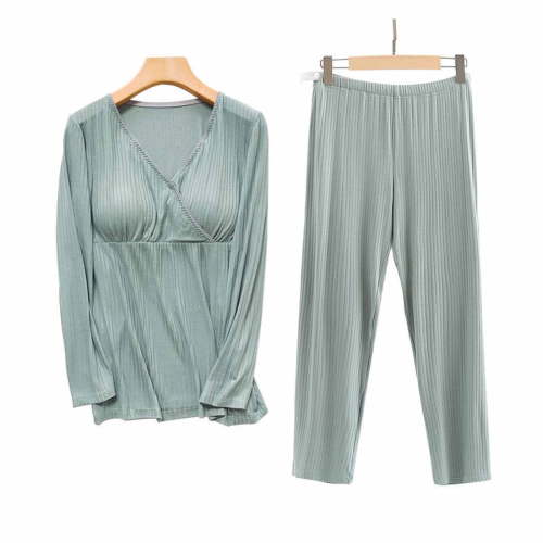 Edvintorg 2 Piece Maternity Nursing Sleepwear Breastfeeding Nightwear For Pregnant Women Pregnancy Long Sleeve Pajamas Set Maternity Clothes Lounge Sets Maternity Nightwear For Hospital On Clearance