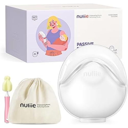 Nuliie 1 PCS Silicone Breast Milk Collectors for Breastfeeding Leak-Proof, 3oz/90ml Portable Milk Catcher, BPA-Free Soft Breast Shell, Wearable Manual Breast Pump for Newborns Essentials